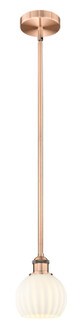 Edison One Light Mini Pendant in Antique Copper (405|616-1S-AC-G1217-6WV)