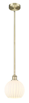 Edison One Light Mini Pendant in Antique Brass (405|616-1S-AB-G1217-8WV)