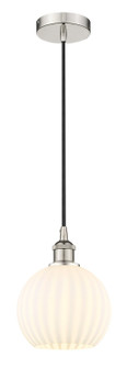 Edison One Light Mini Pendant in Polished Nickel (405|616-1P-PN-G1217-8WV)
