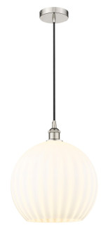 Edison One Light Pendant in Polished Nickel (405|616-1P-PN-G1217-14WV)