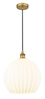 Edison One Light Pendant in Brushed Brass (405|616-1P-BB-G1217-14WV)