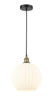 Edison One Light Mini Pendant in Black Antique Brass (405|616-1P-BAB-G1217-12WV)