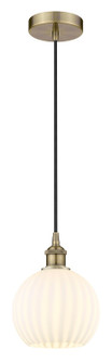 Edison One Light Mini Pendant in Antique Brass (405|616-1P-AB-G1217-8WV)