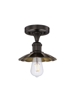 Edison One Light Semi-Flush Mount in Polished Nickel (405|616-1F-PN-M17-PN)