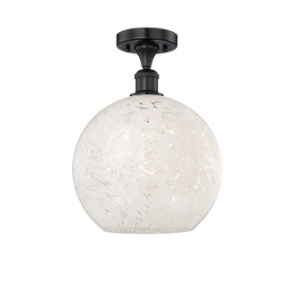 Edison One Light Semi-Flush Mount in Matte Black (405|616-1F-BK-G1216-12WM)