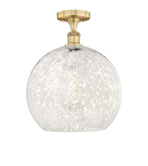 Edison One Light Semi-Flush Mount in Brushed Brass (405|616-1F-BB-G1216-14WM)