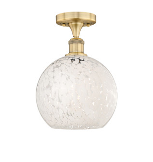 Edison One Light Semi-Flush Mount in Brushed Brass (405|616-1F-BB-G1216-10WM)