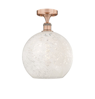 Edison One Light Semi-Flush Mount in Antique Copper (405|616-1F-AC-G1216-12WM)