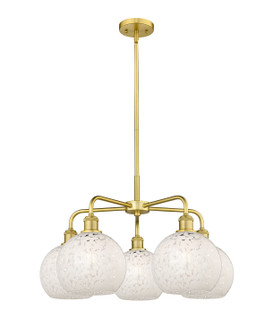 Ballston Five Light Chandelier in Satin Gold (405|516-5CR-SG-G1216-8WM)