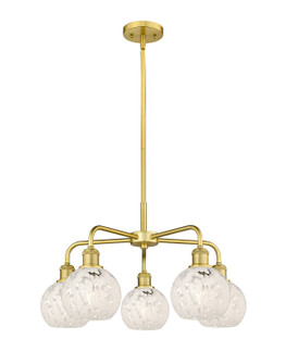 Ballston Five Light Chandelier in Satin Gold (405|516-5CR-SG-G1216-6WM)