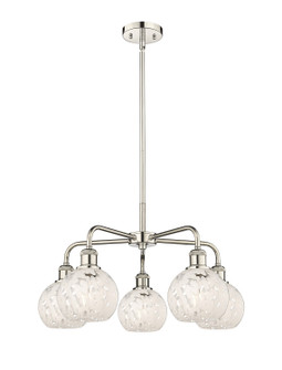 Ballston Five Light Chandelier in Polished Nickel (405|516-5CR-PN-G1216-6WM)