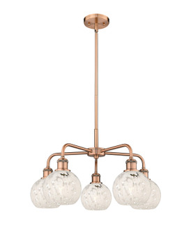 Ballston Five Light Chandelier in Antique Copper (405|516-5CR-AC-G1216-6WM)