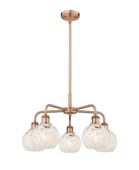 Downtown Urban LED Chandelier in Antique Copper (405|516-5CR-AC-G1216-6WM)