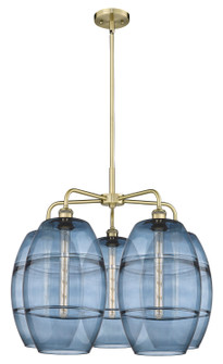 Downtown Urban LED Chandelier in Antique Brass (405|516-5CR-AB-G557-10BL)