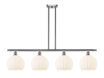 Ballston Four Light Island Pendant in Brushed Satin Nickel (405|516-4I-SN-G1217-10WV)