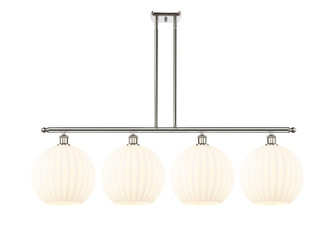 Ballston Four Light Island Pendant in Polished Nickel (405|516-4I-PN-G1217-12WV)