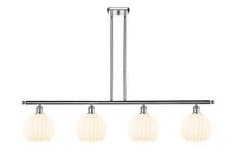 Ballston Four Light Island Pendant in Polished Chrome (405|516-4I-PC-G1217-8WV)