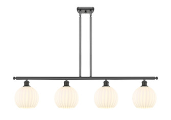 Ballston Four Light Island Pendant in Oil Rubbed Bronze (405|516-4I-OB-G1217-8WV)