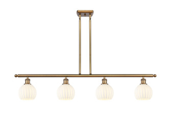 Ballston LED Island Pendant in Brushed Brass (405|516-4I-BB-G1217-6WV)