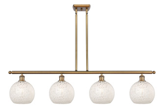Ballston Four Light Island Pendant in Brushed Brass (405|516-4I-BB-G1216-8WM)