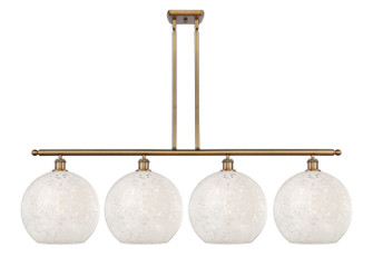Ballston Four Light Island Pendant in Brushed Brass (405|516-4I-BB-G1216-12WM)