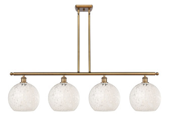 Ballston Four Light Island Pendant in Brushed Brass (405|516-4I-BB-G1216-10WM)
