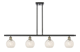 Ballston Four Light Island Pendant in Black Antique Brass (405|516-4I-BAB-G1216-6WM)