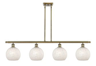 Ballston Four Light Island Pendant in Antique Brass (405|516-4I-AB-G1216-8WM)