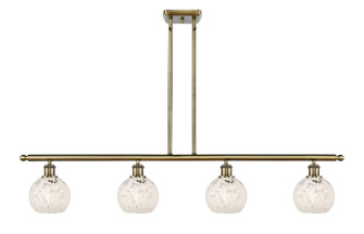 Ballston Four Light Island Pendant in Antique Brass (405|516-4I-AB-G1216-6WM)