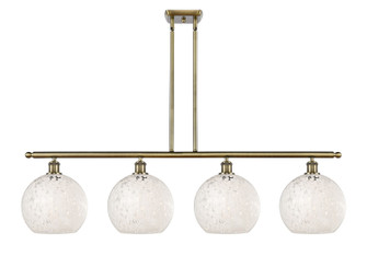 Ballston Four Light Island Pendant in Antique Brass (405|516-4I-AB-G1216-10WM)