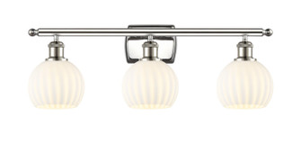 Ballston Three Light Bath Vanity in Polished Nickel (405|516-3W-PN-G1217-6WV)