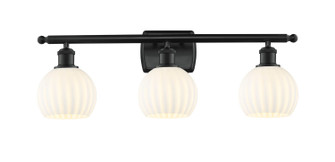 Ballston Three Light Bath Vanity in Matte Black (405|516-3W-BK-G1217-6WV)