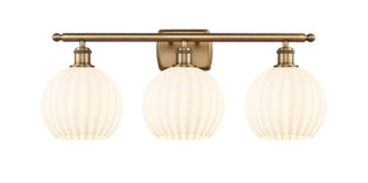 Ballston Three Light Bath Vanity in Brushed Brass (405|516-3W-BB-G1217-8WV)