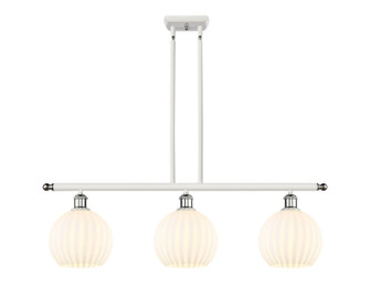 Ballston LED Island Pendant in White Polished Chrome (405|516-3I-WPC-G1217-8WV)