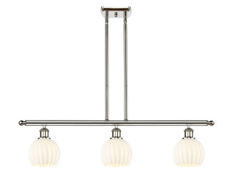 Ballston Three Light Island Pendant in Polished Nickel (405|516-3I-PN-G1217-6WV)