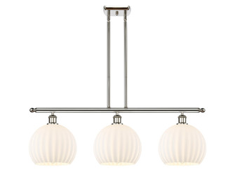Ballston Three Light Island Pendant in Polished Nickel (405|516-3I-PN-G1217-10WV)