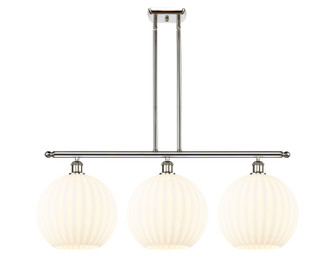 Ballston Three Light Island Pendant in Polished Nickel (405|516-3I-PN-G1217-12WV)