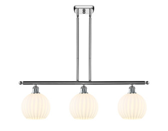 Ballston Three Light Island Pendant in Polished Chrome (405|516-3I-PC-G1217-8WV)