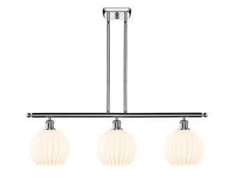 Ballston Three Light Island Pendant in Polished Chrome (405|516-3I-PC-G1217-8WV)