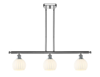 Ballston Three Light Island Pendant in Polished Chrome (405|516-3I-PC-G1217-6WV)