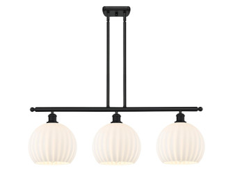 Ballston Three Light Island Pendant in Matte Black (405|516-3I-BK-G1217-10WV)