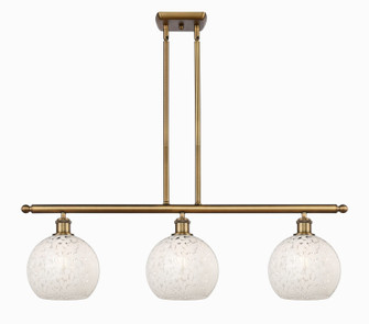 Ballston Three Light Island Pendant in Brushed Brass (405|516-3I-BB-G1216-8WM)