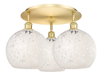 Ballston Three Light Semi-Flush Mount in Satin Gold (405|516-3C-SG-G1216-10WM)