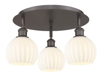 Ballston Three Light Semi-Flush Mount in Oil Rubbed Bronze (405|516-3C-OB-G1217-6WV)