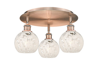 Ballston Three Light Semi-Flush Mount in Antique Copper (405|516-3C-AC-G1216-6WM)