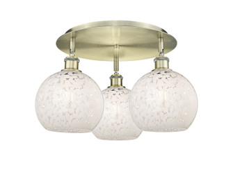 Ballston Three Light Semi-Flush Mount in Antique Brass (405|516-3C-AB-G1216-8WM)