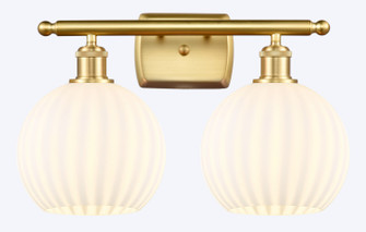 Ballston Two Light Bath Vanity in Satin Gold (405|516-2W-SG-G1217-8WV)