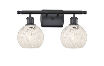 Ballston Two Light Bath Vanity in Matte Black (405|516-2W-BK-G1216-6WM)