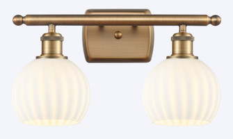Ballston Two Light Bath Vanity in Brushed Brass (405|516-2W-BB-G1217-6WV)