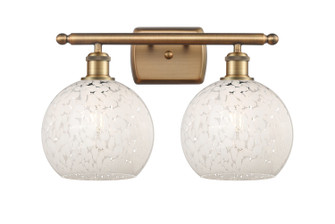 Ballston Two Light Bath Vanity in Brushed Brass (405|516-2W-BB-G1216-8WM)